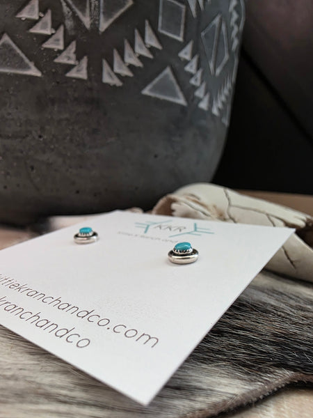 ZUNI TURQUOISE DOT STONE EARRINGS