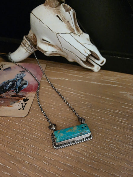 THE DIXON LITTLE TURQUOISE BAR NECKLACE