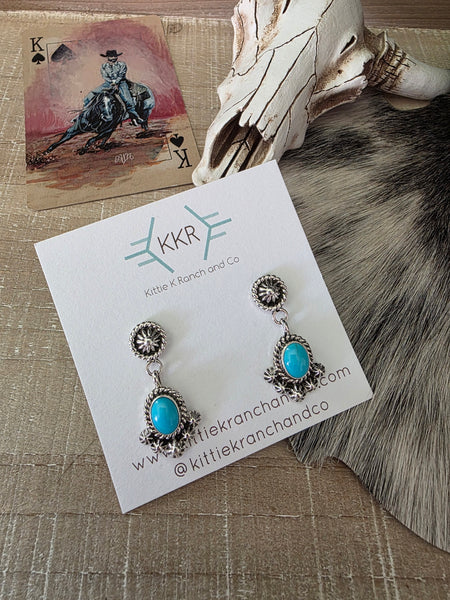 LUCINDA LINKIN TURQUOISE DANGLE EARRING