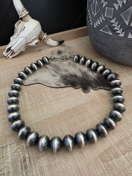 TONISHA HALEY STERLING SILVER HANDMADE NAVAJO PEARLS