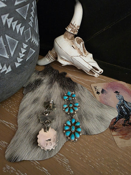 FAIRREN BEGAY TURQUOISE CHANDELIER EARRINGS