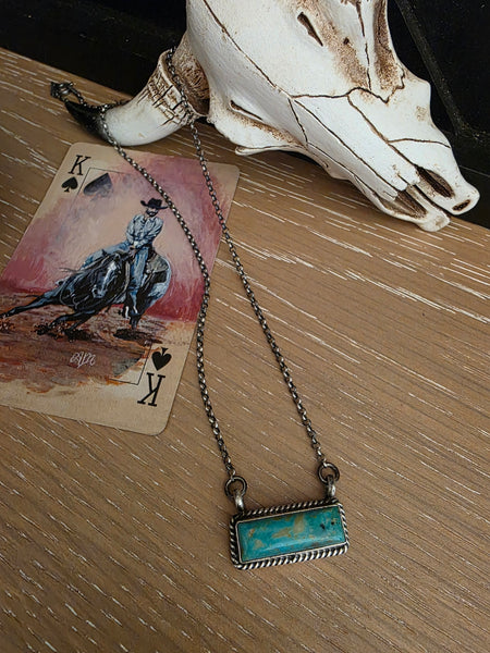 THE DIXON LITTLE TURQUOISE BAR NECKLACE