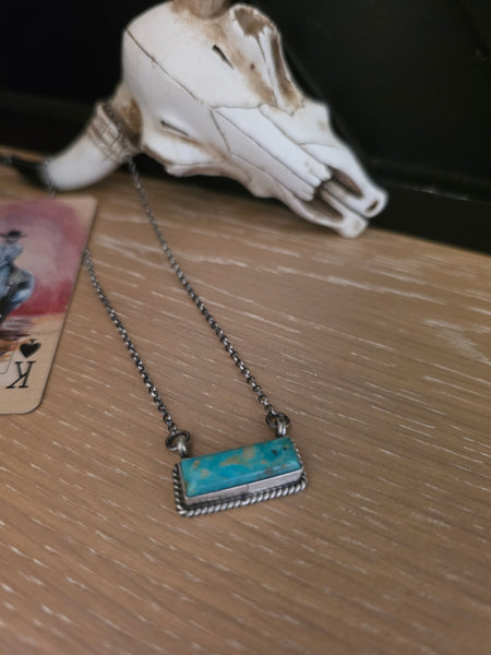 THE DIXON LITTLE TURQUOISE BAR NECKLACE