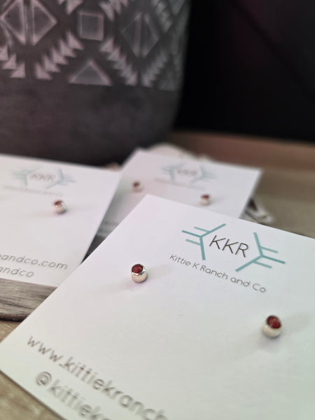 ADRIAN YAZZIE CORAL STUDS