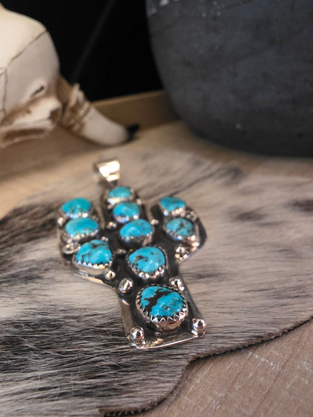 DAVID MORRIS TURQUOISE CACTUS PENDANT