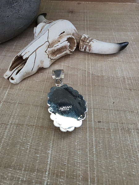 JUNIOR BEGAY SONORAN GOLD TURQUOISE PENDANT