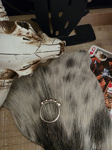 MURRAY HANNAWEEKA STERLING SILVER AND CORAL BAND