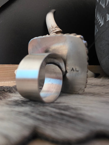AUGUSTINE LARGO SQUARE TURQUOISE STONE RING