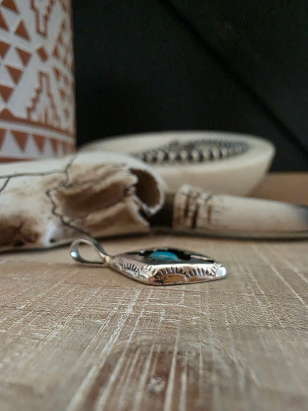 FELIX PERRY TURQUOISE SHADOW BOX PENDANT