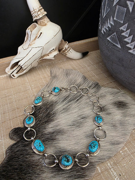 LETRICIA LARGO KINGMAN TURQUOISE LINK BRACELET