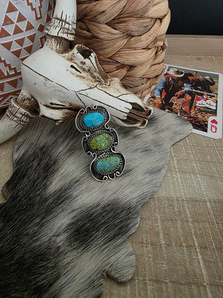 JEANETTE YAZZIE THREE STONE RING