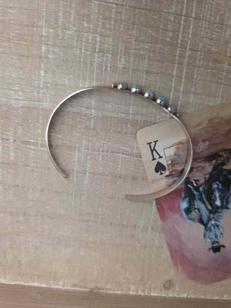 GENEVIEVE SHERMAN FIVE DOT TURQUOISE CUFF