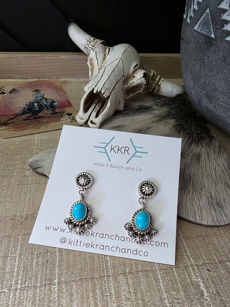 LUCINDA LINKIN TURQUOISE DANGLE EARRING