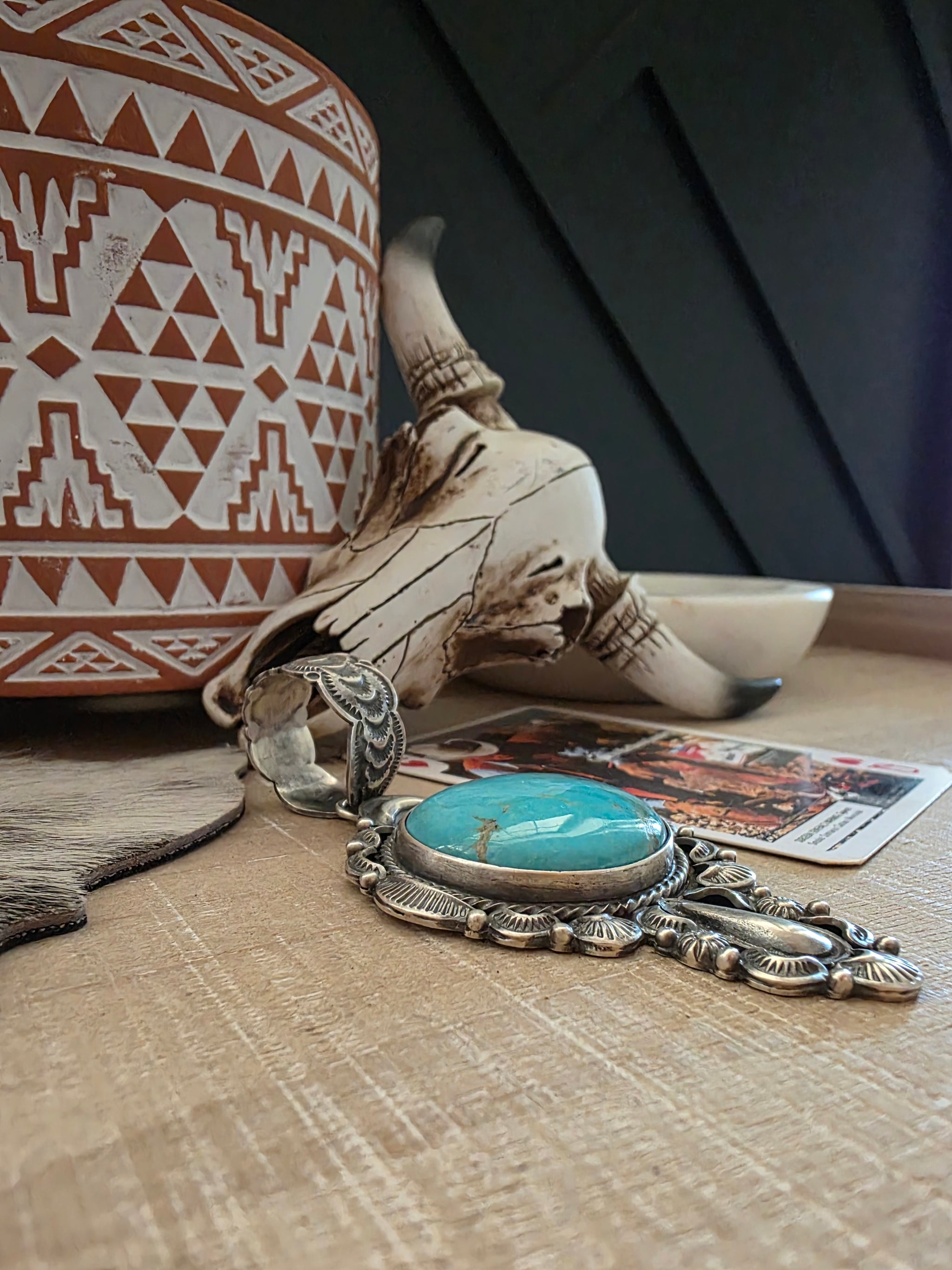 BENNIE RAMONE THUNDER CREEK TURQUOISE STATEMEANT PENDANT – Kittie