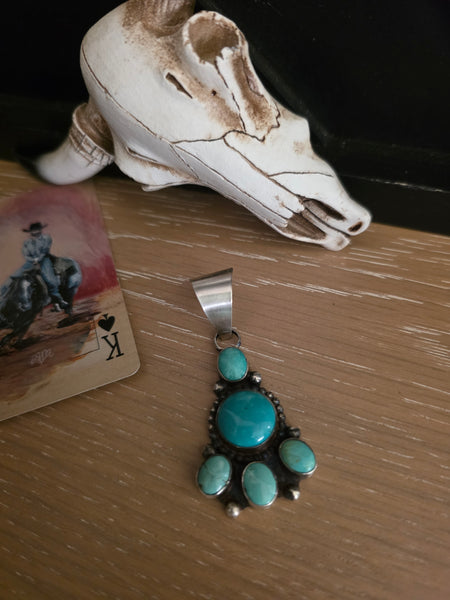 THE WILSON TURQUOISE CLUSTER PENDANT