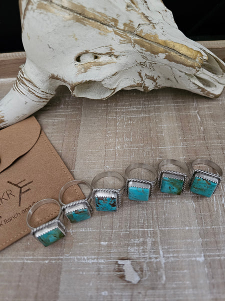 TURQUOISE SQUARE CUT RING
