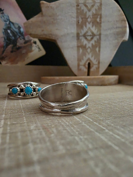 ELVIRA CADMAN STERLING SILVER AND TURQUOISE RING