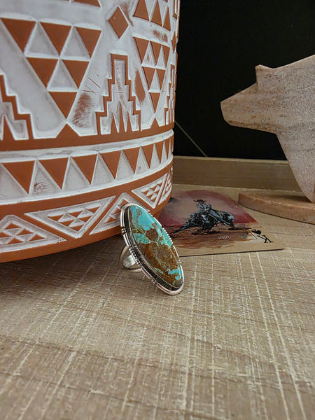 STEVE FRANCISCO OVAL TURQUOISE RING