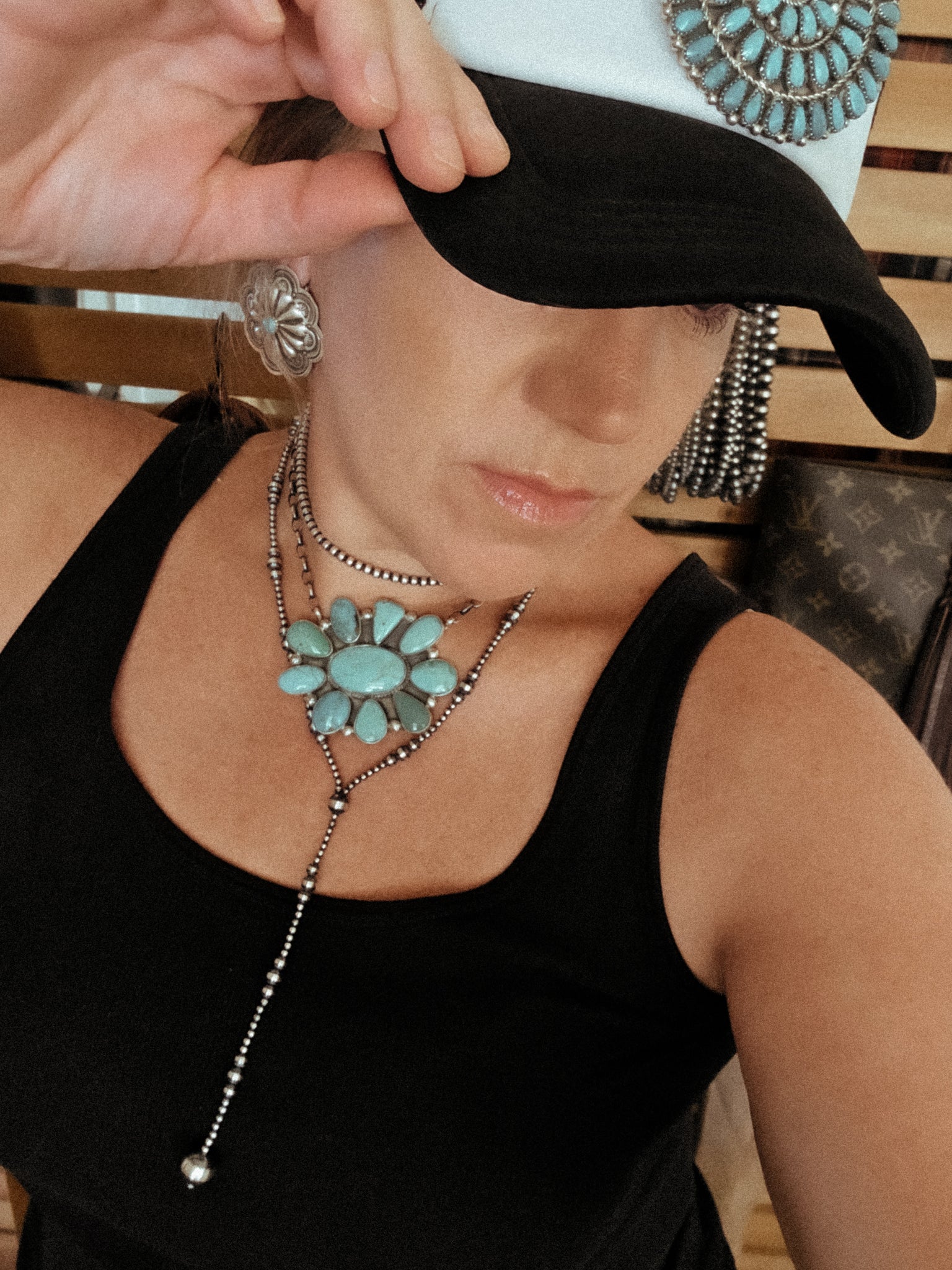 MULTI BEAD STERLING SILVER NAVAJO PEARL LARIAT NECKLACE