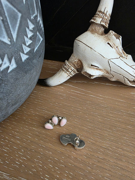 MAXINE RAMIREZ PINK CONCH TRINITY EARRINGS