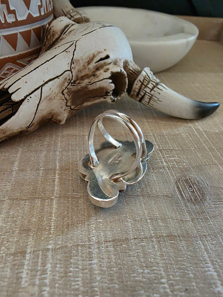 RENELL PERRY CHACO HALF CLUSTER TURQUOISE RING