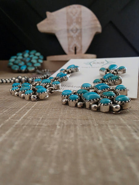 TINA JONES KINGMAN TURQUOISE CHANDELIER WEDDING EARRINGS