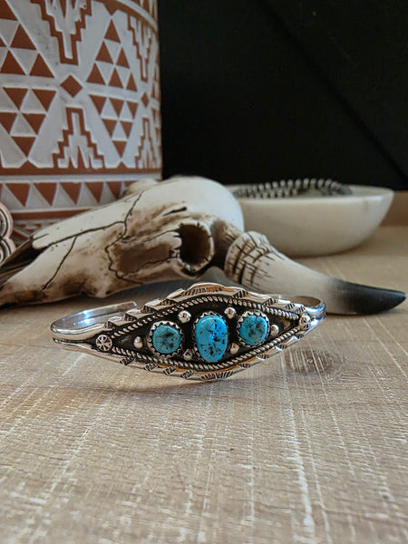 RITA DAWES TRINITY TURQUOISE CUFF