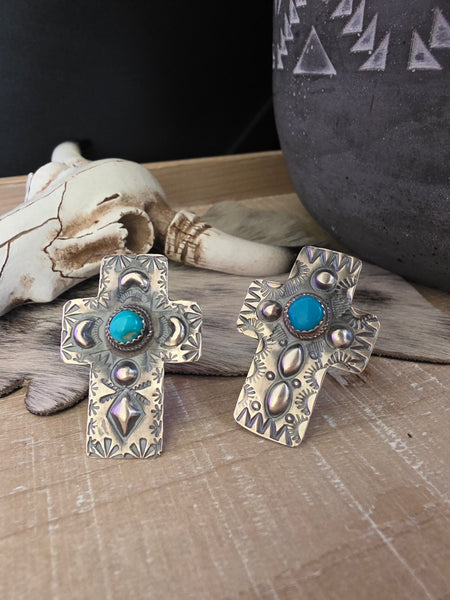 TIM YAZZLE TURQUOISE CROSS TURQUOISE RING