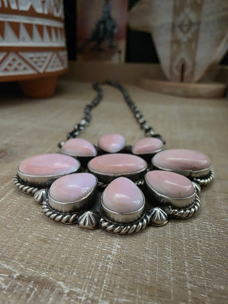 ELOUISE KEE PINK CONCH SHELL CLUSTER NECKLACE