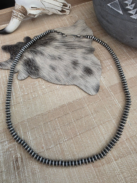 TONISHA HALEY STERLING SILVER HANDMADE SAUCER NAVAJO PEARLS