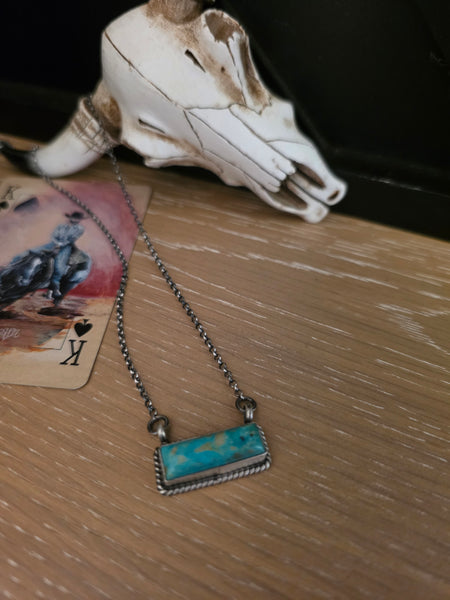 THE DIXON LITTLE TURQUOISE BAR NECKLACE
