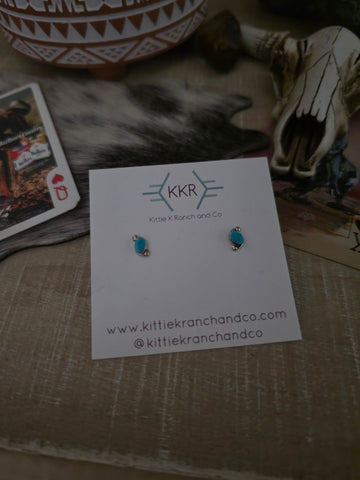 JEFFERY NATEWA TURQUOISE STUD EARRINGS