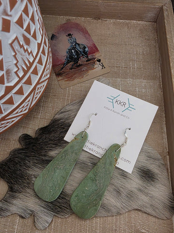 THE KINGMAN TURQUOISE SLAB EARRINGS