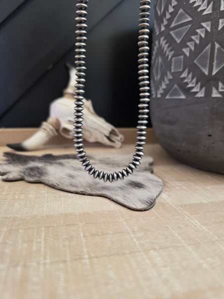 TONISHA HALEY STERLING SILVER HANDMADE SAUCER NAVAJO PEARLS