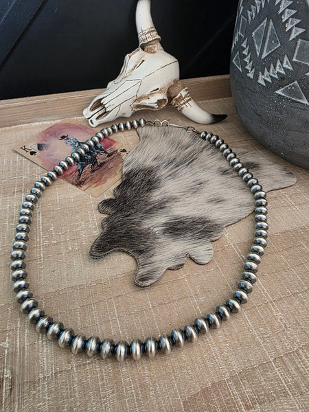 TONISHA HALEY STERLING SILVER 7.5 MM HANDMADE NAVAJO PEARLS
