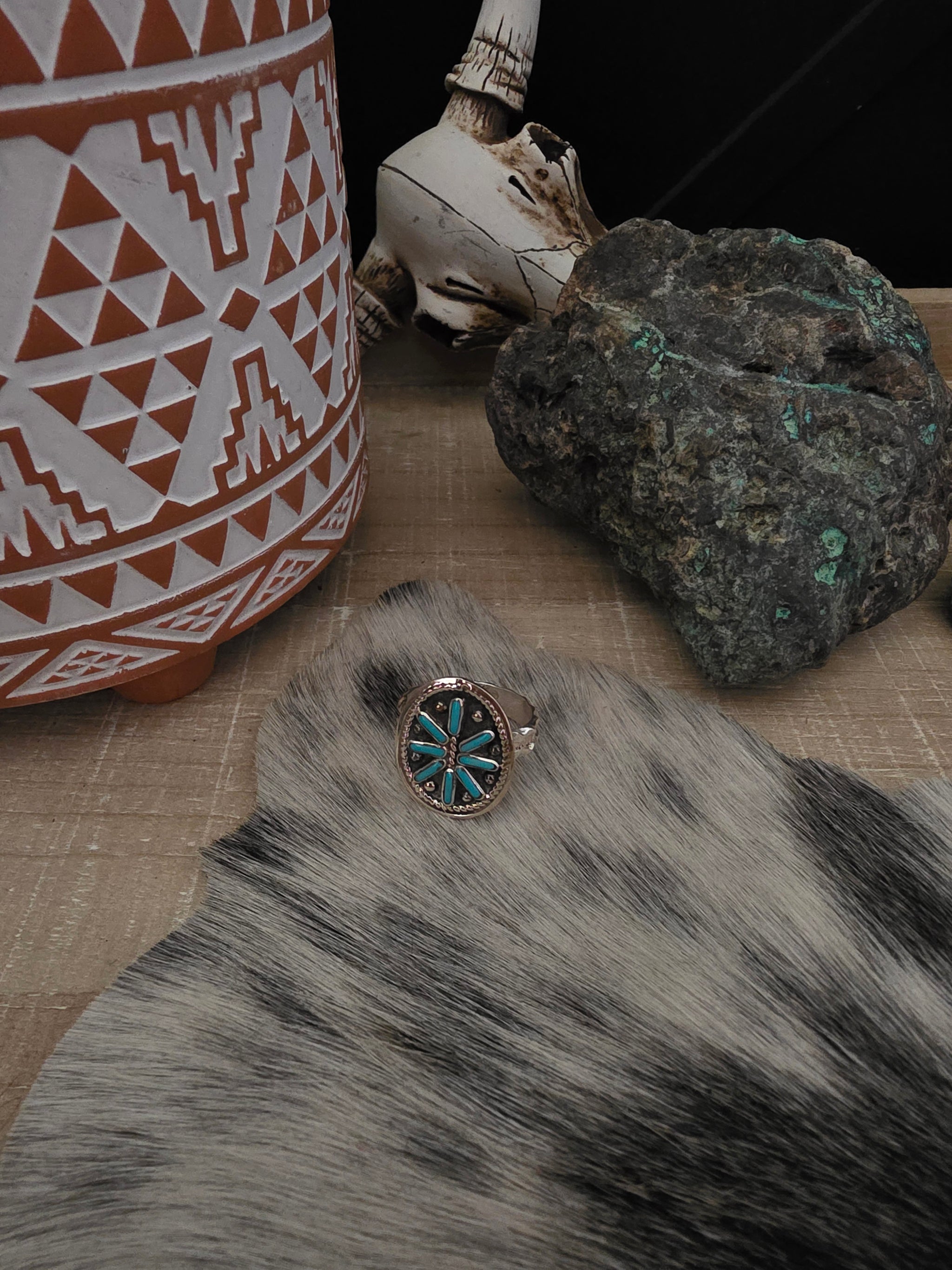 JANICE EDAAKIE ZUNI TURQUOISE RING – Kittie K Ranch and Co
