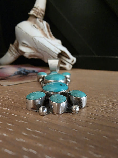 THE WILSON DAWES SLEEPING BEAUTY TURQUOISE CLUSTER PENDANT