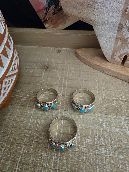 ELVIRA CADMAN STERLING SILVER AND TURQUOISE RING