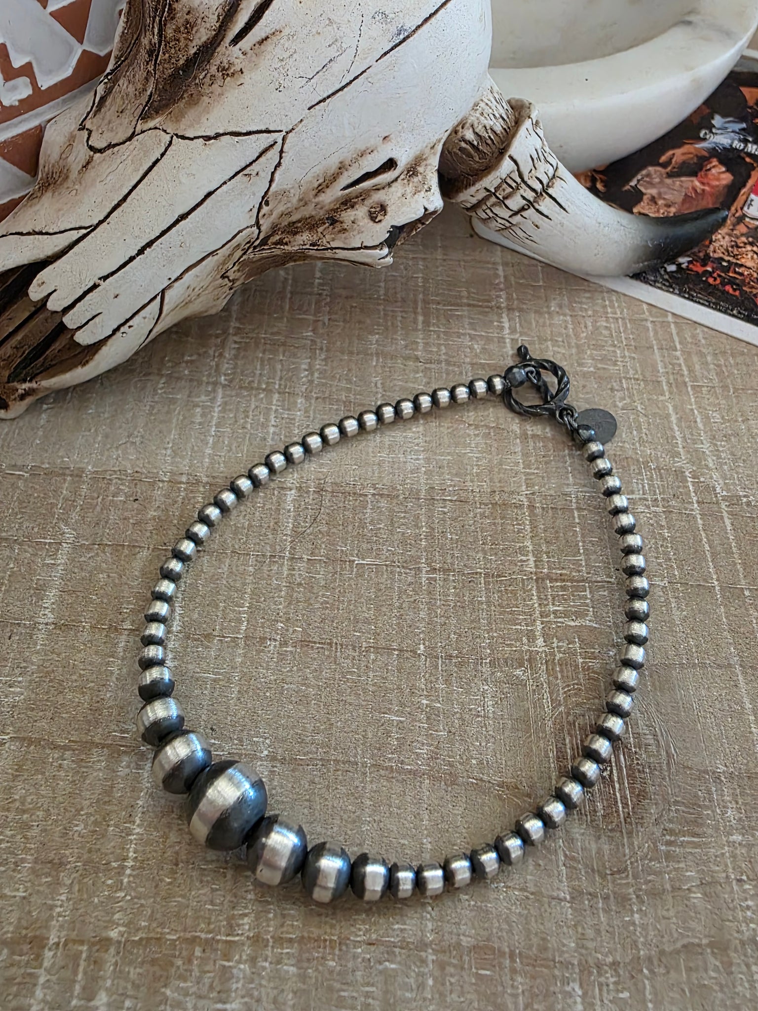 STERLING SILVER MULTI NAVAJO PEARL BRACELET