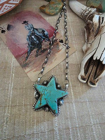 DONOVAN SKEETS KINGMAN TURQUOISE LITTLE STAR NECKLACE