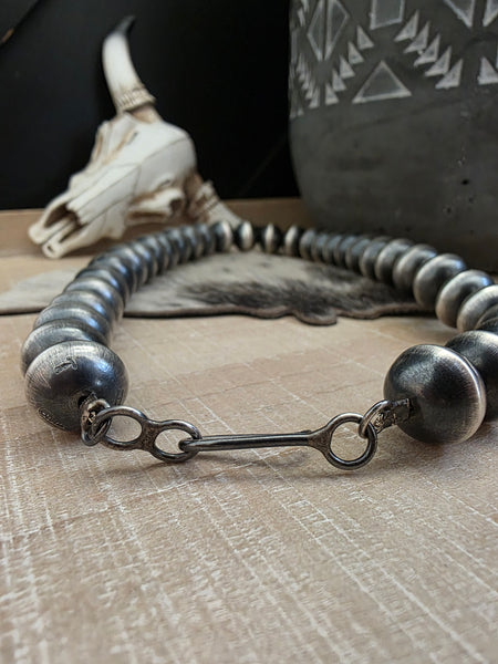 TONISHA HALEY STERLING SILVER HANDMADE NAVAJO PEARLS