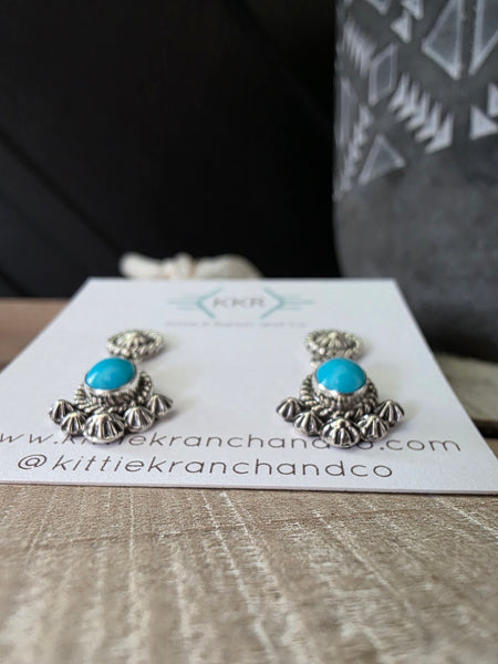 LUCINDA LINKIN TURQUOISE DANGLE EARRING