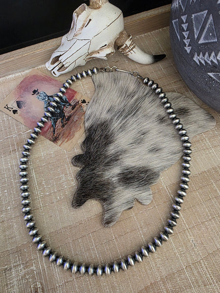 TONISHA HALEY STERLING SILVER 7.5 MM HANDMADE NAVAJO PEARLS