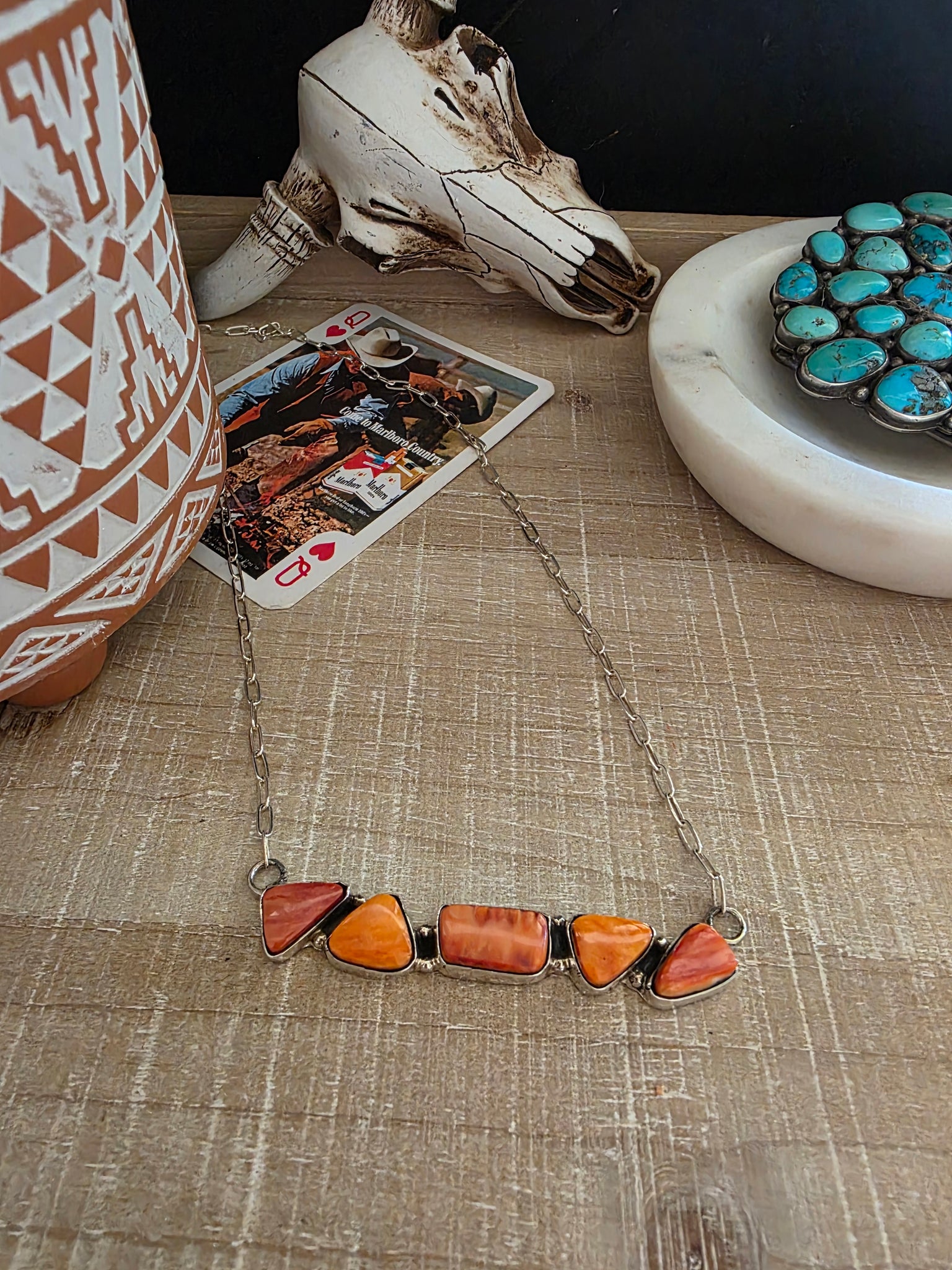 RITA DAWES SPINY OYSTER BAR NECKLACE