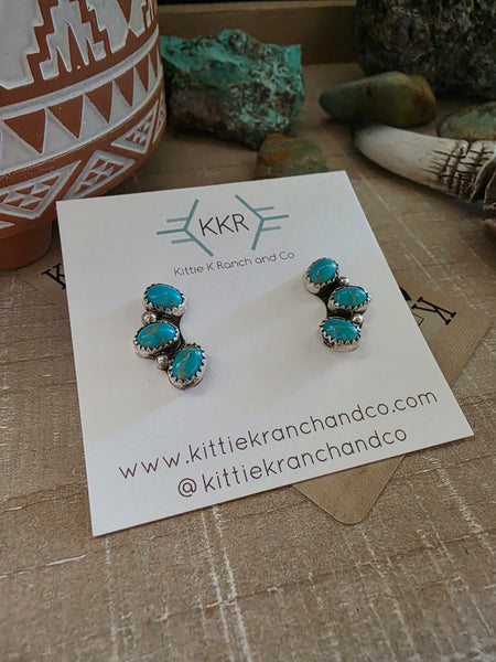 MAXINE RAMIREZ TURQUOISE TRINITY EARRINGS