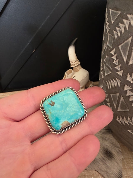 AUGUSTINE LARGO SQUARE TURQUOISE STONE RING
