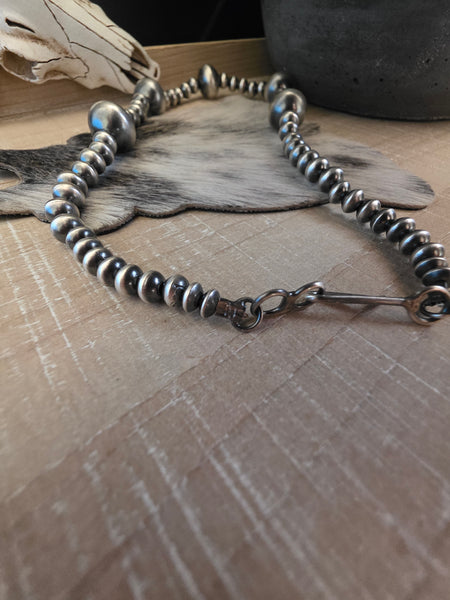 TONISHA HALEY STERLING SILVER HANDMADE NAVAJO PEARLS
