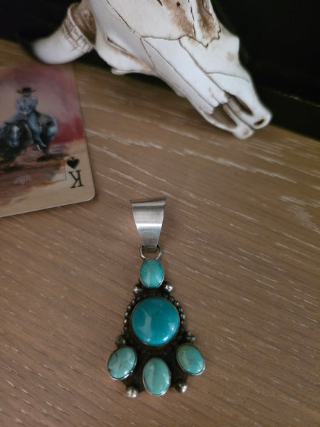 THE WILSON TURQUOISE CLUSTER PENDANT