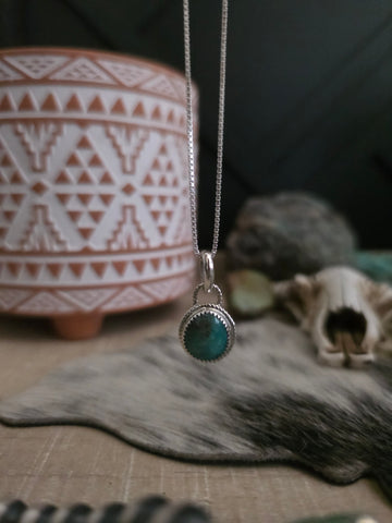 CHRISTOPHER NEZ TURQUOISE PENDANT NECKLACE