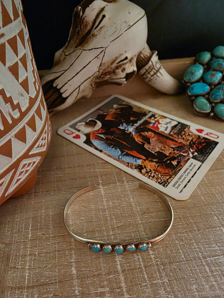 GENEVIEVE SHERMAN FIVE STONE BABY CUFF BRACELET